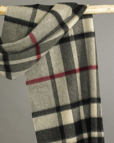 Grey Thomson Tartan Cashmere Extra Wide Scarf